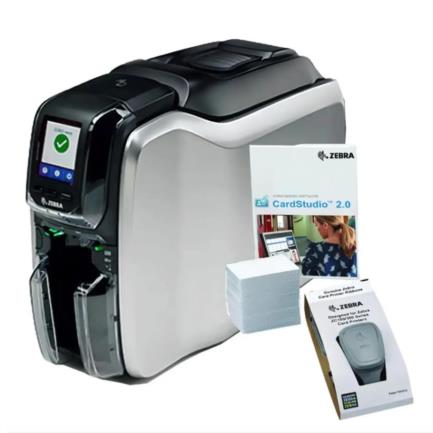 Impresora Zebra de Tarjetas ZC300 Doble Cara Usb Ethernet Cont de Wind/App CardStudio2.0 200Tarj PVC y Cinta YMC