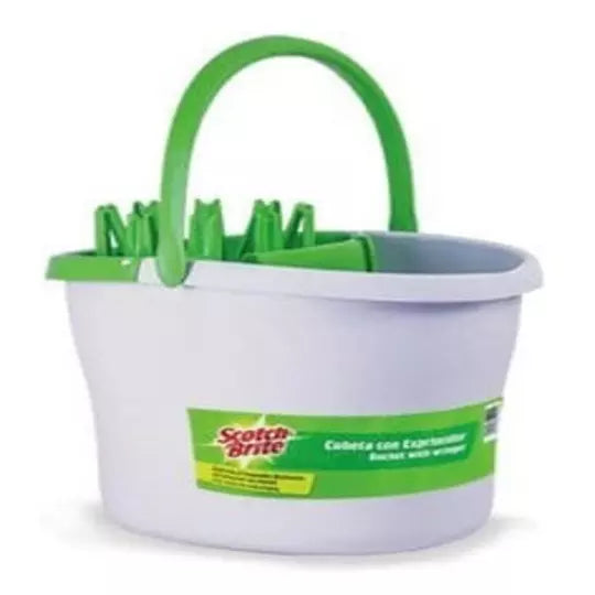 Cubeta con exprimidor Scotch-brite 3M pa ra 10 Lt.