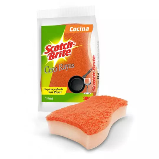 Fibra naranja Scotch-brite 3M tamaño chi co (78x43x137 MM)
