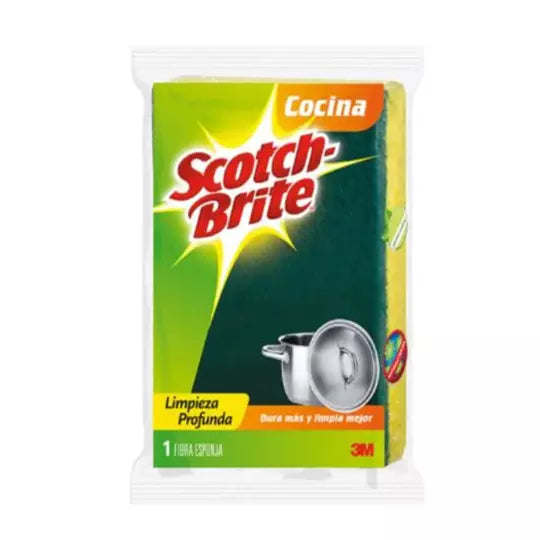 Fibra esponja verde Scotch-brite 3M tama ño mediano