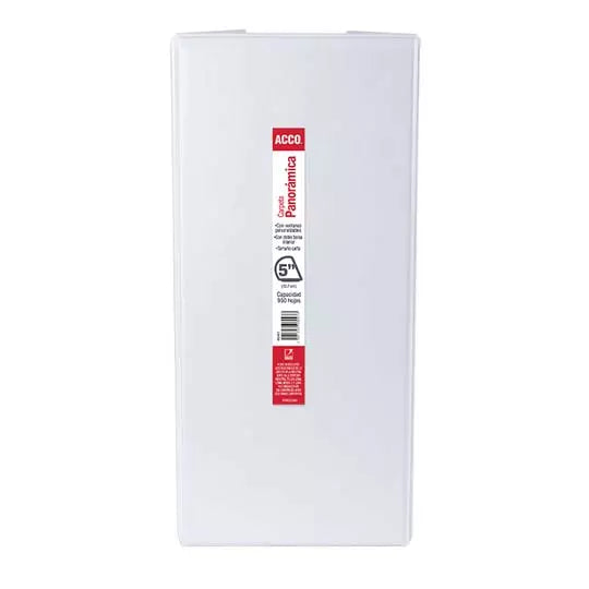Carpeta panorama herraje D 5" ACCO color blanca, tamaño carta