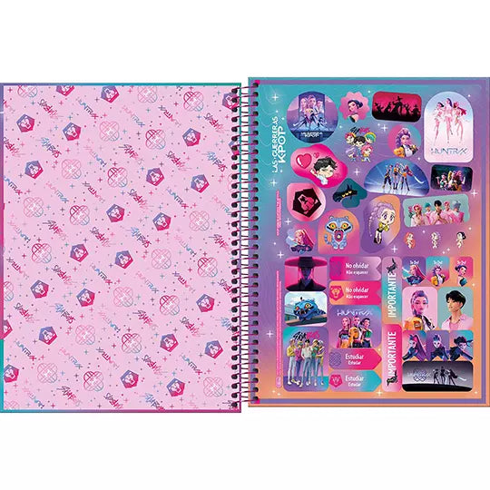 Cuaderno Tilibra profesional espiral, cu adro chico, guerreras k-po 80 hojas 1
