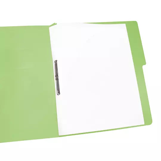 Carpeta pressboard Accopress sh ACCO car ta color verde claro con broche de 8 cm