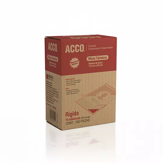 Mica térmica ACCO 11.5x8cm 10 miésimas 5 0 piezas