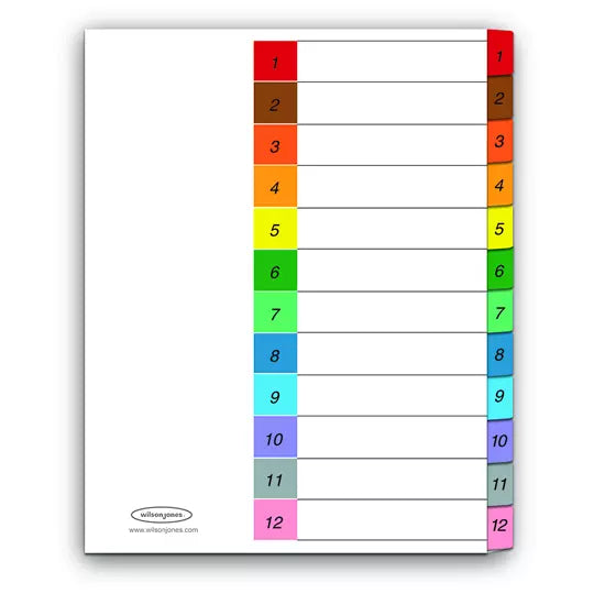 Separador multidex 12 divisiones ACCO ta maño carta