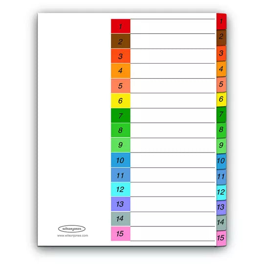 Separador c/numeración 15 divisiones ACC O tamaño carta