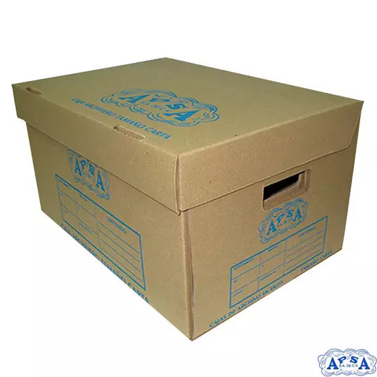 Caja de archivo kraft APSA tamaño oficio , caja de cartón corrugado