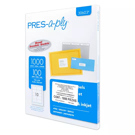 Etiqueta tecnología laser/inkjet AVERY c olor blanco