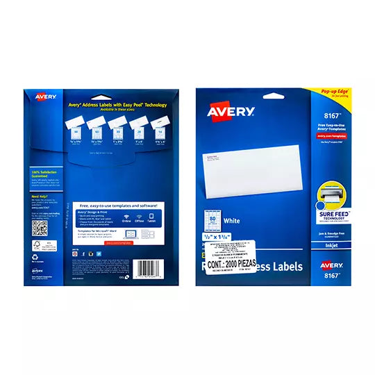 Etiqueta tecnología inkjet AVERY color b lanco
