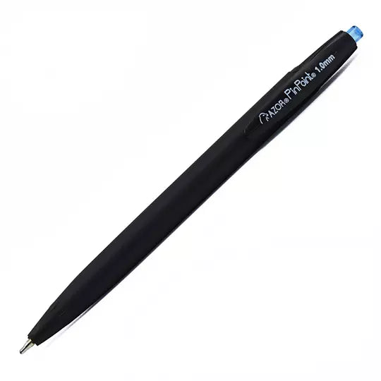 Bolígrafo mediano retráctil Pin Point 1. 0 mm color azul caja con 12 piezas