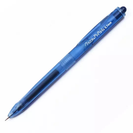 Bolígrafo fino retráctil Pin Point Gel 0 .7 mm color azul blíster c/2 piezas