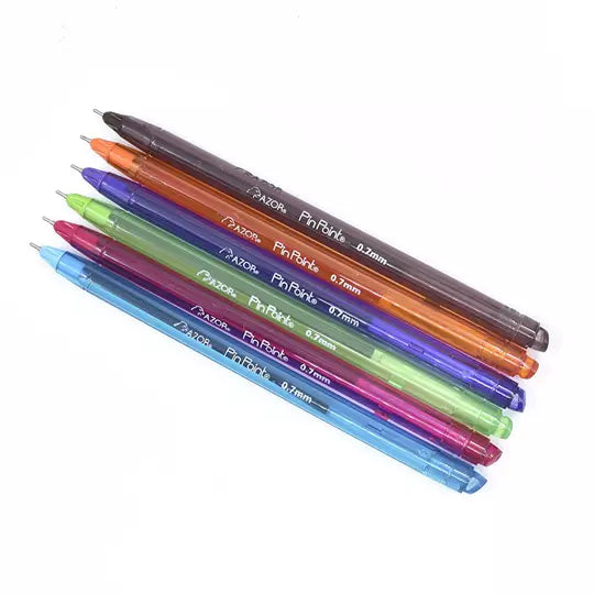 Bolígrafo fino Pin Point 0.7 mm colores surtidos empaque con 6 pzas