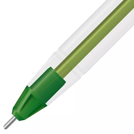 Bolígrafo mediano Pin Point 1.0 mm color verde caja con 12 pzas