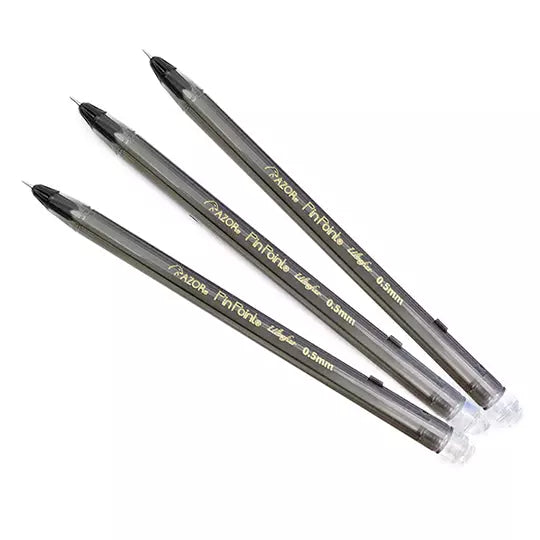 Bolígrafo ultra fino Pin Point 0.5 mm co lor negro bolsa con 3 piezas