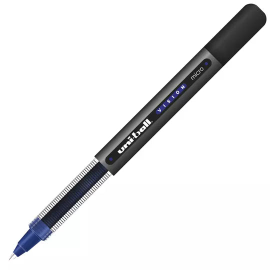 Bolígrafo antifraude ultra fino Uni Ball Vision 0.5 mm color azul blíster