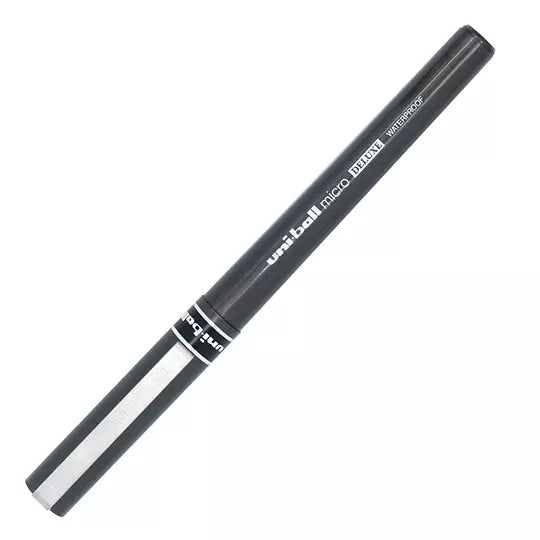 Bolígrafo antifraude ultra fino Uni Ball Deluxe 0.5 mm color negro blíster