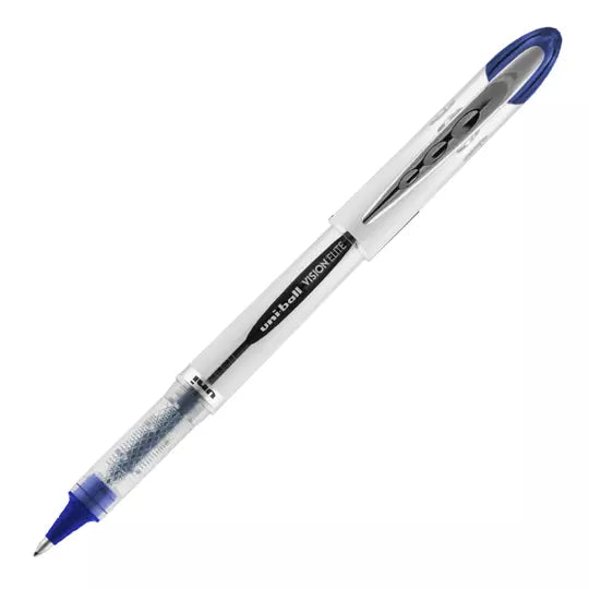 Bolígrafo antifraude mediano Uni Ball Vi sion Elite 0.8 mm color azul blíster