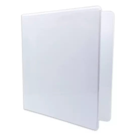 Carpeta panorámica con cristal Kinera ca rta herraje 1 pulgada "O" color blanco