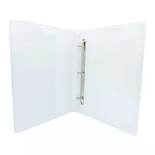 Carpeta panorámica con cristal Kinera of icio herraje 1 pulgada "O" color blanco