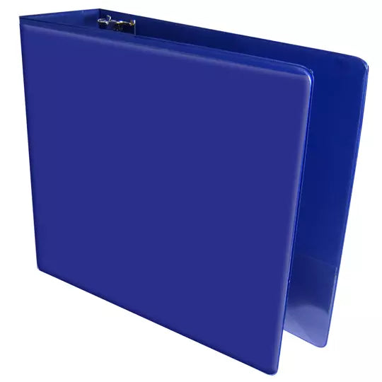 Carpeta panorámica con cristal Kinera ca rta herraje de 3 pulgadas "O" color azul