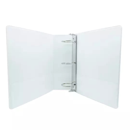 Carpeta panorámica con cristal Kinera ca rta herraje 3 pulgadas "O" color blanco