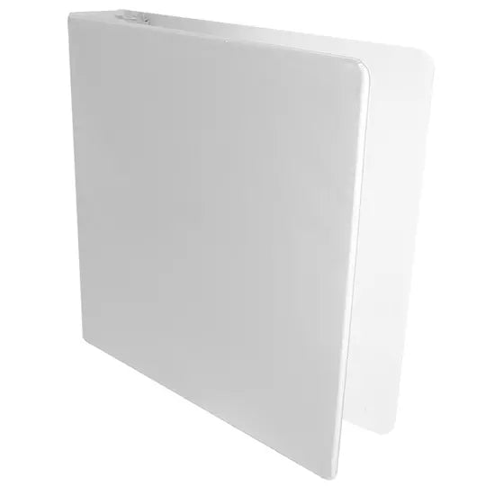 Carpeta panorámica cristal Kinera carta herraje 1.5 pulgadas "O" color blanco