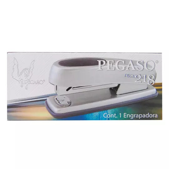 Engrapadora metálica Pegaso 218 media ti ra color gris