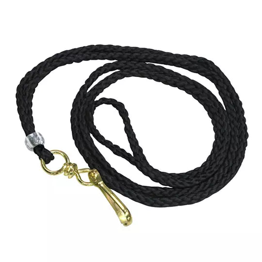 Cordón para gafete Sablón color negro bo lsa con 50 piezas a granel