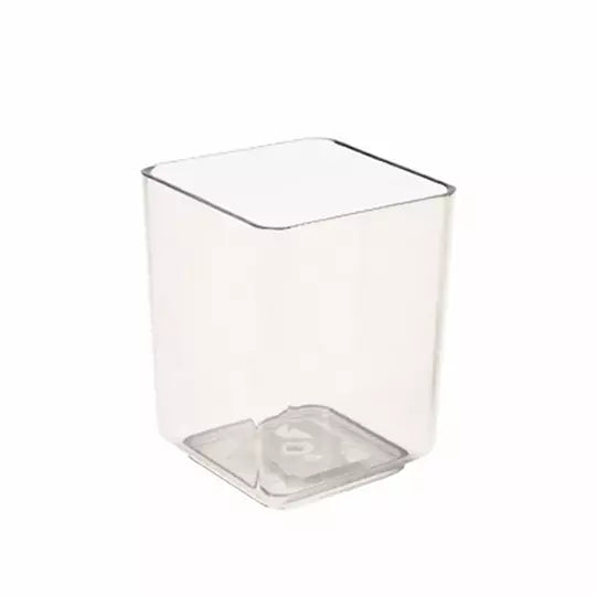 Porta lápices Sablón color cristal 6.3 x 6.3 x 9.6 cm