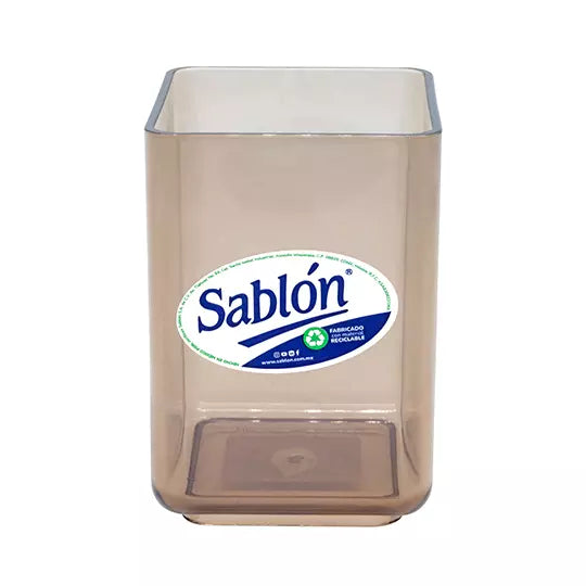 Porta lápices Sablón color humo 6.3 x 6. 3 x 9.6 cm