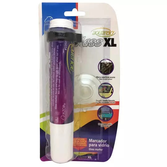 Marcador para vidrio Aquarelo Glass XL p unta cincel 16 mm color blanco blíster