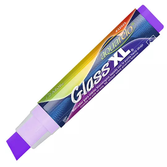 Marcador para vidrio Aquarelo Glass XL p unta cincel 16 mm color violeta blíster