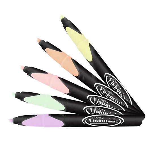 Resaltador de texto Vision Junior cincel 4 mm colores surtidos pastel con 5 pzas
