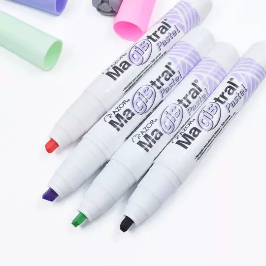 Marcador Magistral Didáctico punta cince l 6 mm colores surtidos empaque 8 pzas