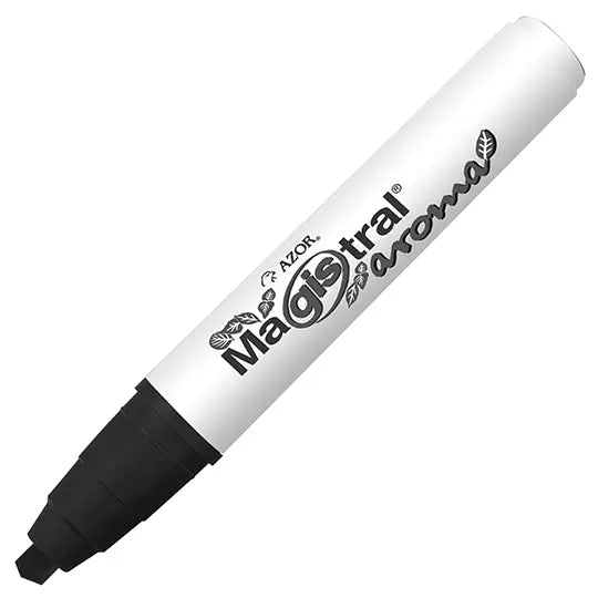 Marcador para pizarrón Magistral Aroma p unta cincel 6 mm negro caja c/12 pzas