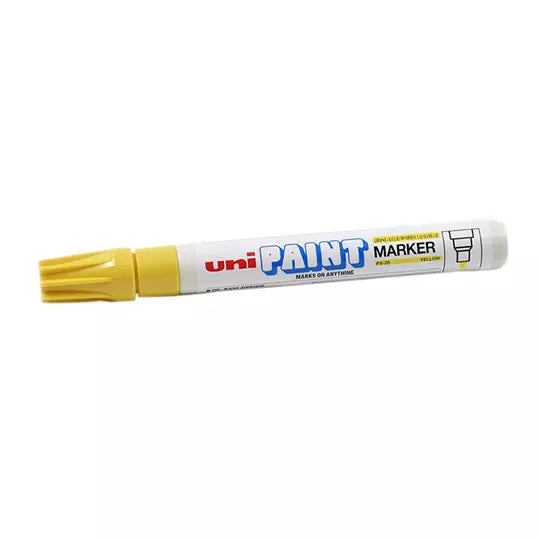 Marcador permanente UniPaint punta bala color amarillo blíster