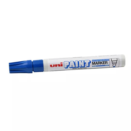 Marcador permanente UniPaint punta bala color azul blíster