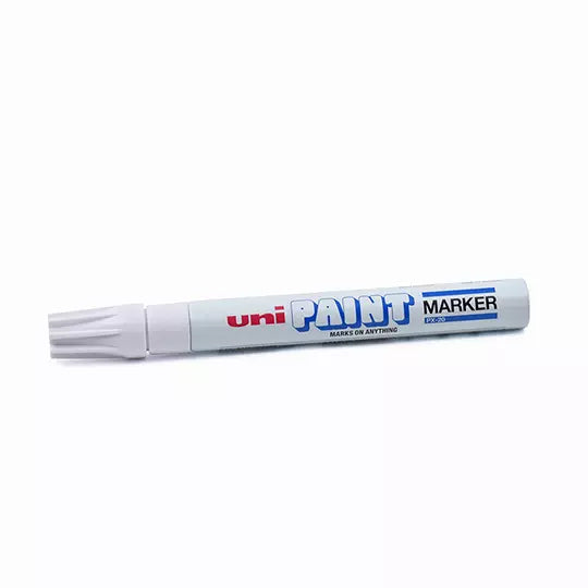 Marcador permanente UniPaint punta bala color blanco blíster