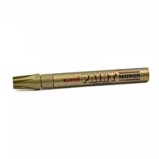Marcador permanente UniPaint punta bala color oro blíster
