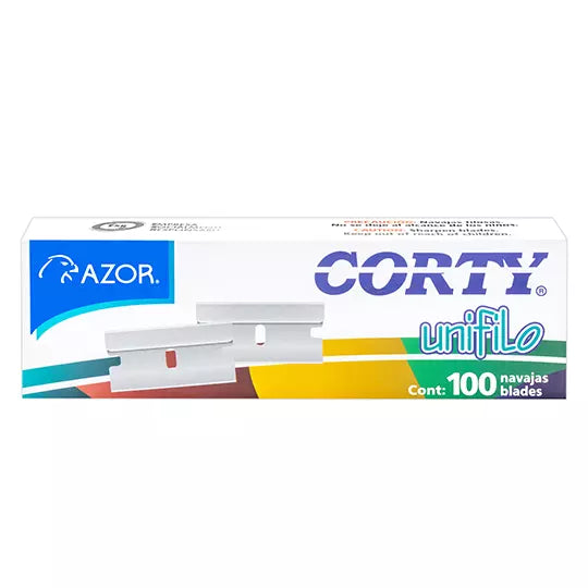 Navaja unifilo Corty 3110 caja con 100 n avajas
