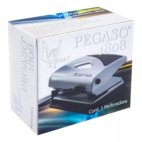 Perforadora metálica Pegaso 1808 de 2 or ificios perfora hasta 25 hojas