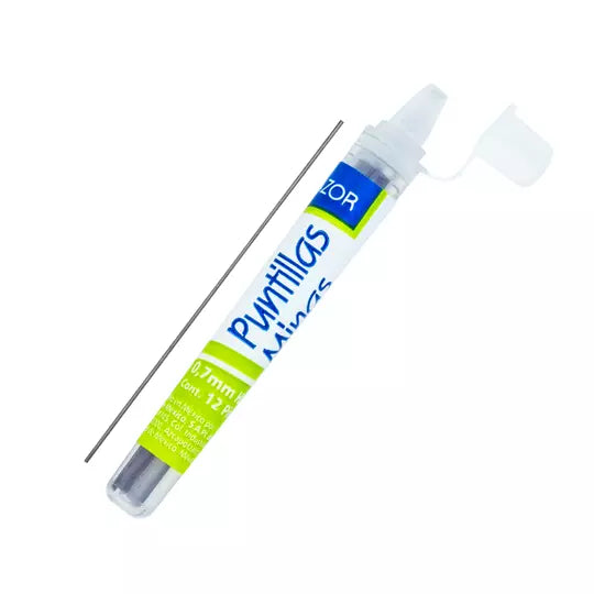 Puntillas para lapicero Azor de 0.7 mm t ubo con 12 puntillas