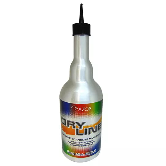 Tinta permanente Dry Line Azor color neg ro de 355 ml