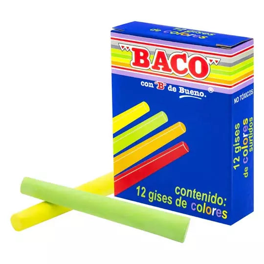Gises BACO caja con 12 colores básicos .