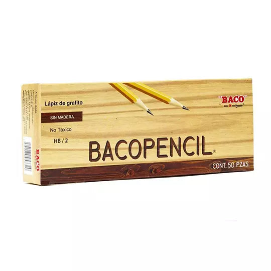 Lápiz de grafito BACOPENCIL HB No.2 caja con 50 piezas