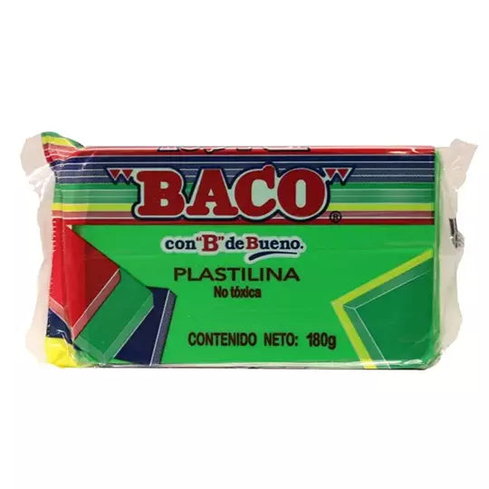Marqueta de plastilina BACO color verde 180 gramos