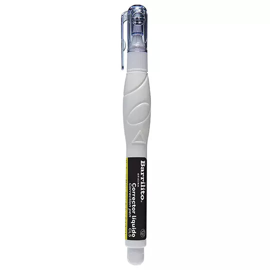 Corrector líquido Barrilito tipo bolígra fo con 12 piezas de 5 ml corrector