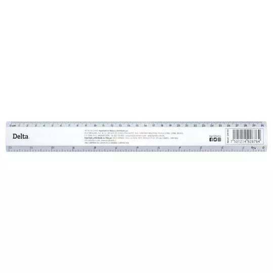 Regla metálica delta 30 cm Barrilito de aluminio