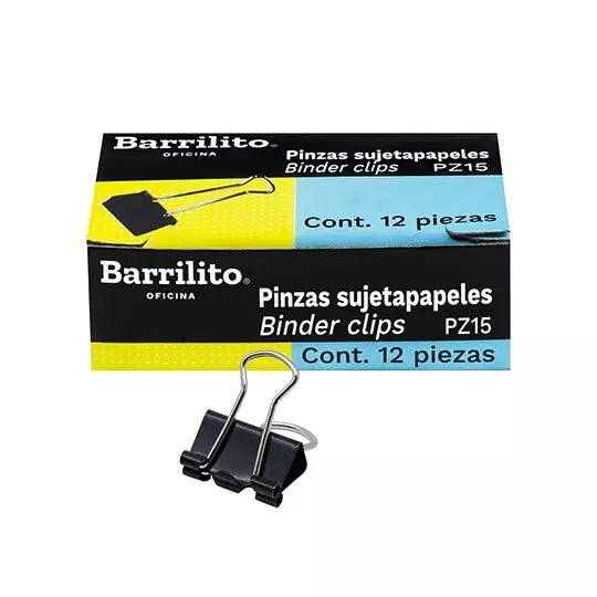 Sujetadocumentos 15 mm Barrilito capacid ad hasta 50 hojas