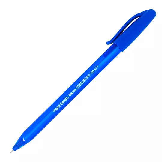 Boligrafo ST kilometrico azul punto fino caja con 12 piezas